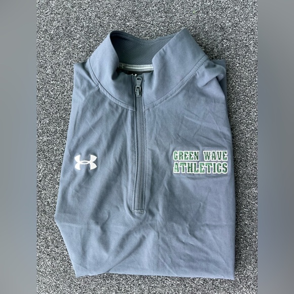 Under Armour Mens Squad Sl Coach's 1/4 Zip Pullover Gray. With Embroidered Logo - Picture 2 of 9